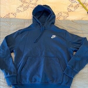 Nike Men's Deep Blue Pullover Hoodie Small